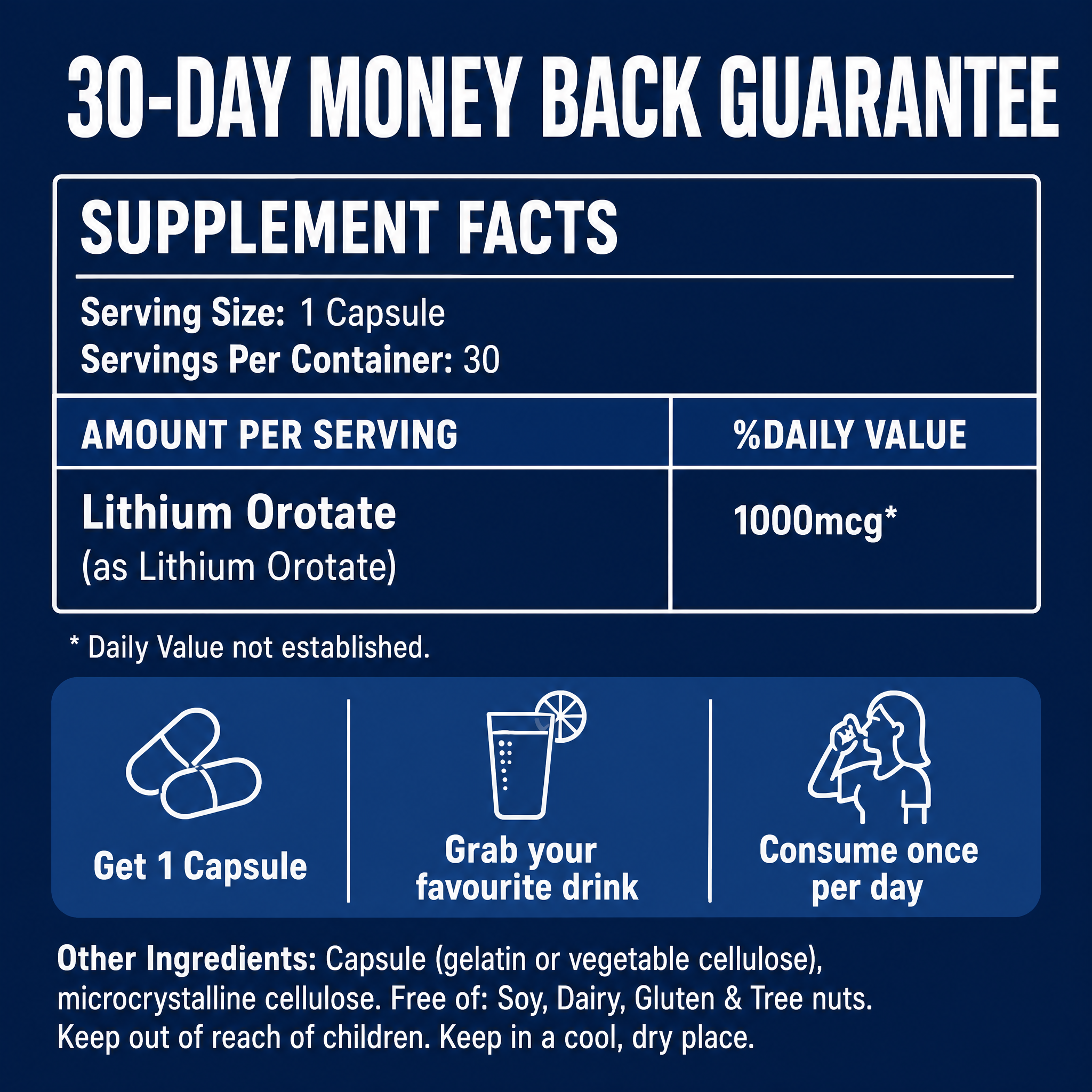 Lithium Orotate (1000 mcg)