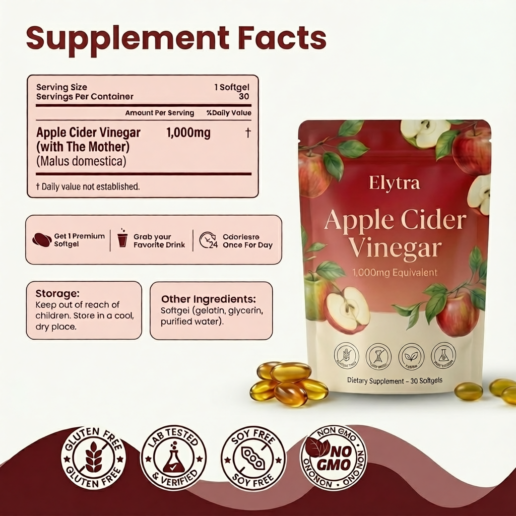 Apple Cider Vinegar Extract - 1000mg Softgels
